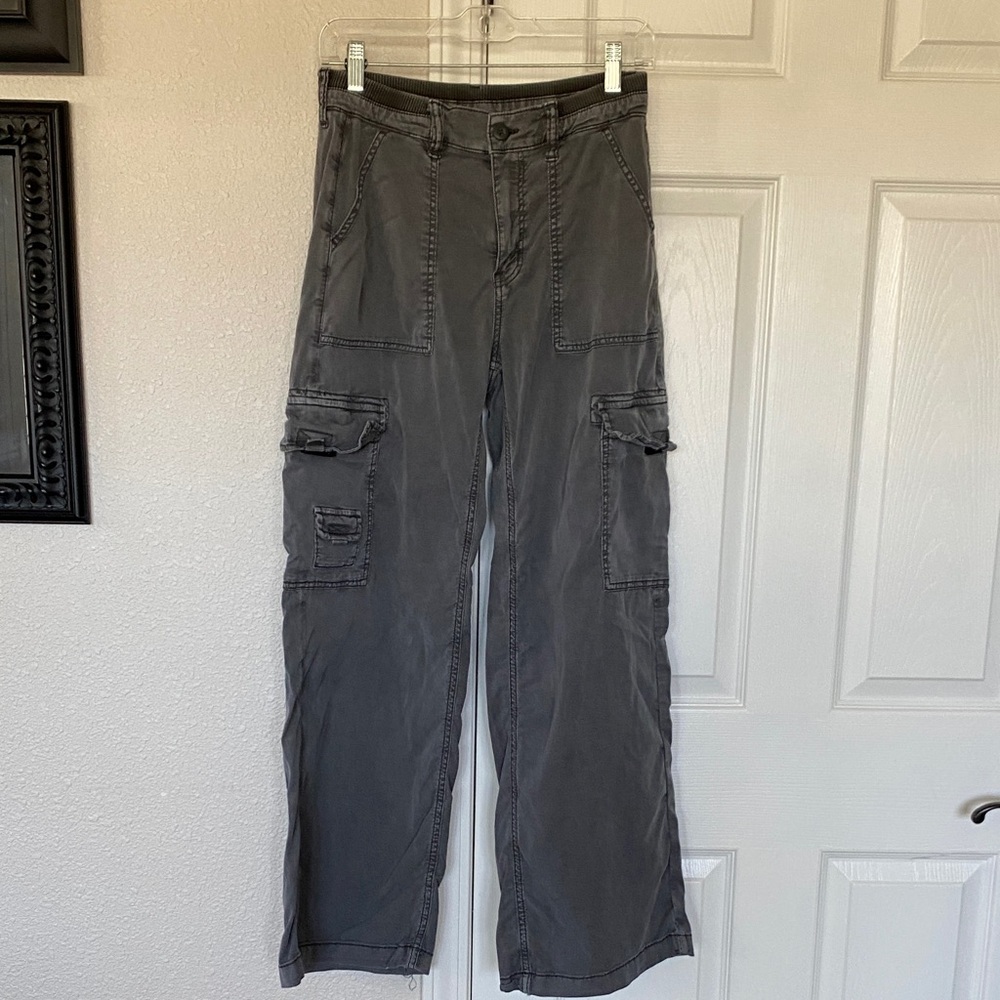 American Eagle Outfitters Women's Gray Wide Leg Pants